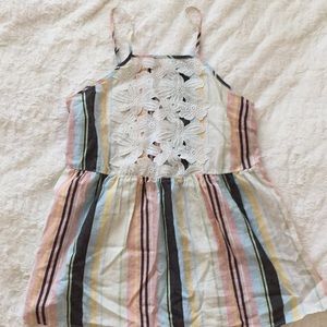 Pastel lace spaghetti strap top